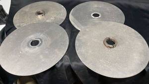 lot 137 image: Set of 4 Aluminum Discs with Center Hubs