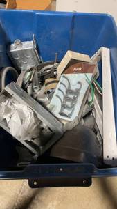lot 145 image: Assorted Electrical and Hardware Supplies in Bin