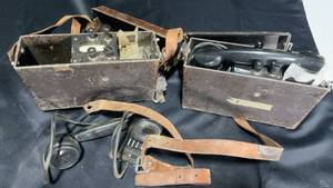 lot 158 image: Lot of 2 Vintage Military Field Telephones - Swedish & French Army