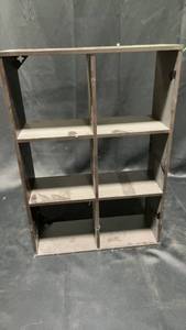 lot 169 image: Used 4-Shelf MDF Display Rack with Dividers