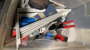 lot 170 image: Mixed Lot of Hand Tools and Supplies Including Scissors and Crimping Tool