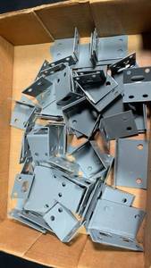 lot 186 image: Lot of  Gray Metal Brackets with Holes