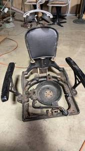 lot 202 image: Vintage Black Dentist Chair with cast iron teeth tray