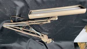 lot 153 image: Adjustable Articulating Desk Lamp with Dual Bulb Bars