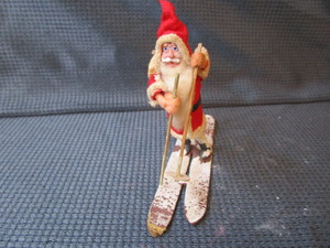 Antique Skiing Santa