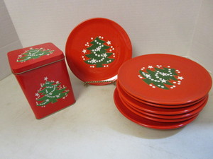 German Dessert Plates, Tin