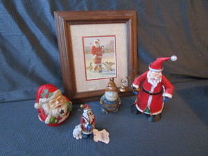 Picture, Metal & Clay Santas