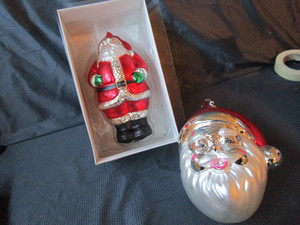 Mercury Glass Santas
