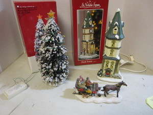 Clock Tower & Tree Lighted