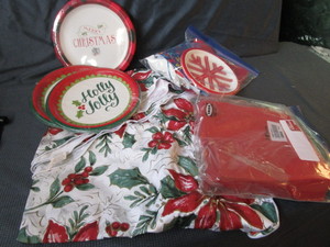 Paper Plates, Napkins, Tablecloth