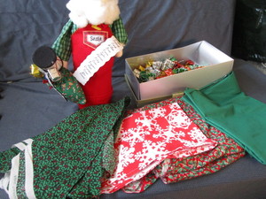 Santa, Fabric, Mini Packages