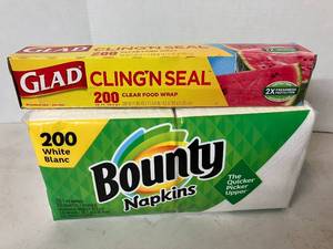 Bounty Napkins and Cling N Seal