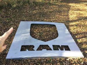 lot 104 image: 2 RAM - Large Metal Signs 62 x 59 Each