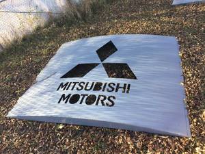 lot 105 image: Large Mitsubishi Motors Metal Sign