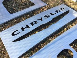 lot 129 image: Chrysler Large Metal Sign 82 x 32