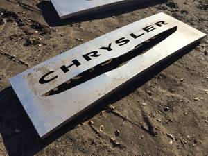 lot 139 image: Large Chrysler Metal Sign 82 x 32