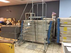 lot 153 image: Like New-ish Uline Rolling Warehouse Steps