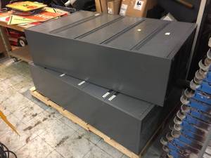 lot 154 image: 2 Grey File Cabinet Units 42 x 18 x 57