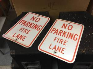 lot 178 image: 2 No Parking Fire Lane Signs - 12 x 18