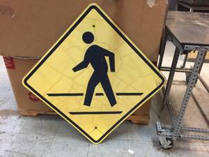 lot 188 image: Large Pedetrian Sign 30 x 30