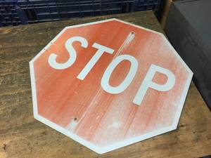 lot 190 image: Large Stop Sign 30 x 30