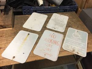 lot 191 image: 5 Faded Signs - Make Your Own