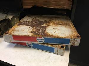 lot 198 image: Vintage Pepsi Metal Display Parts 24 12 x 24 12