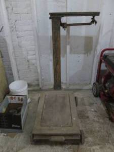 Antique metal framed portable scale...