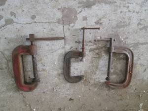 Trio of heavy duty c-clamps...