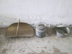 Vintage fireplace log holder and Vi...