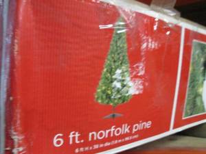 6ft Norfolk Pine artificial prelit ...