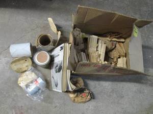 Lot of assorted sand paper, wood st...