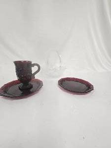 lot 53 image: Ruby Glassware