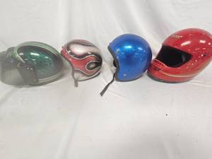 lot 124 image: Vintage Snowmobile Helmets