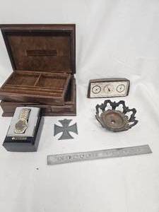 lot 132 image: Jewelry Box, Watch,
