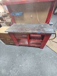 lot 175 image: Work Bench, Cabinet, Table