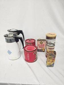lot 178 image: Tins and Corningware