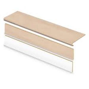 6 Boxes of Cap A Tread VesinetElla By OkBldr Pss HLxrs Pn 47in.Lx12.15in.Wx1.69in.T Laminate Stair Tread and Reversible Riser Kit Customer Returns See Pictures