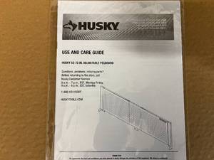 Husky 52in-72in Adjustable Stainless Steel Pegboard