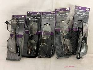 5 Pairs of Foster Grant Advanced Lenses - 1.25