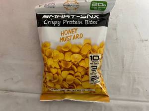 12 Bags of Smart-Snx Crispy Protein Bites - Honey Mustard