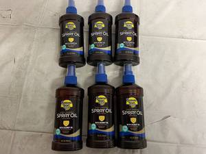 6 Bottles of Banana Boat Deep Tanning Spray Oil - 4 SPF