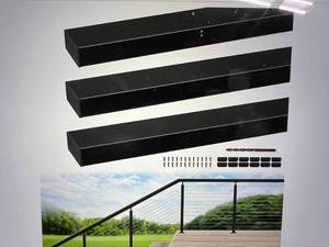 4 Pack of 66 Stainless Steel Handrail Black