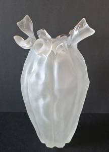 lot 50 image: Nikolas Weinstein Frosted Glass Sculptured Vase