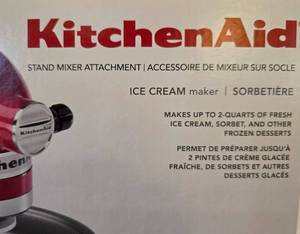 lot 76 image: New in Box KitchenAid Ice Cream Maker Attachment