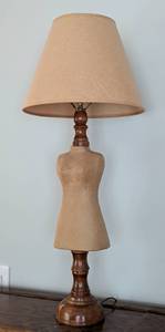 lot 156 image: Adorable Dress Form Table Lamp