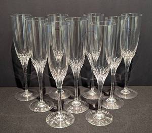 lot 180 image: Royales de Champagne France Crystal Flutes