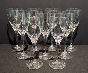 lot 181 image: Royales de Champagne France Crystal Wine Glass Set