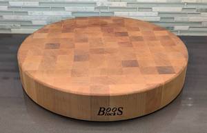 lot 100 image: John Boos Round Maple End Grain Chopping Block