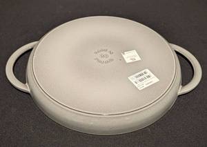 lot 102 image: New Staub Grey Enamel Cast Iron Griddle